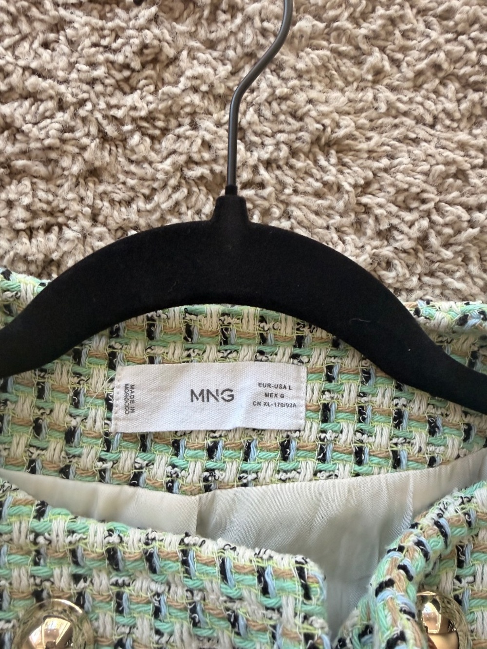 Mango Tweed Blazer | Size Large - Picture 2 of 3